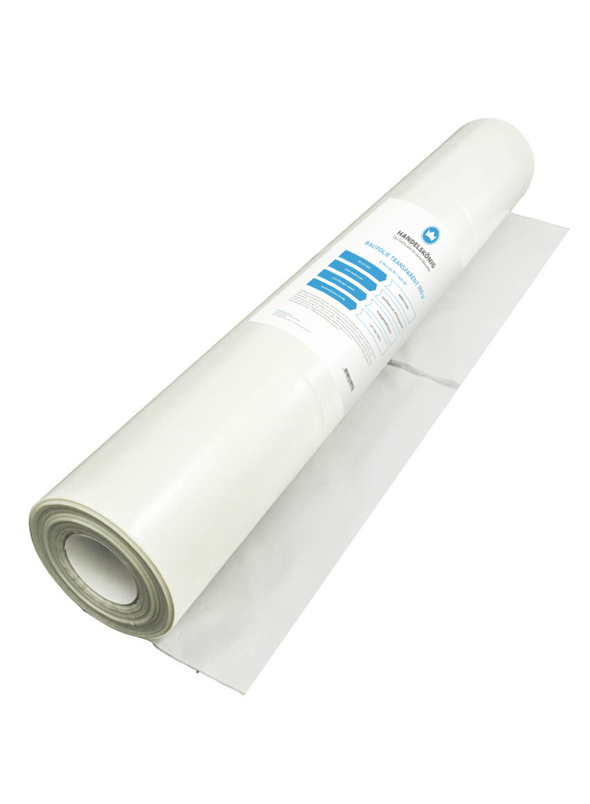 Baufolie transparent 100 µ 4 x 50 m = 200 m²
