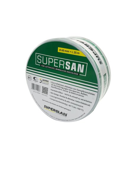 Superglass Supersan grün 60 mm x 25 m